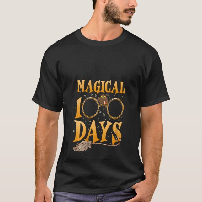 Womens 100 Magical Days Wizard 100th Days Of Schoo T-Shirt (Vorderseite)