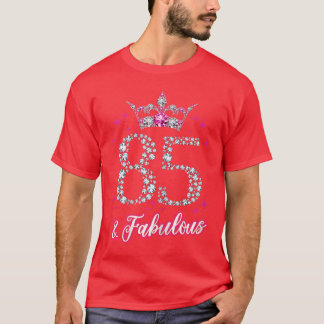 Womens 85 and Fabulous 1935 85Th Birthday Giftee b T-Shirt