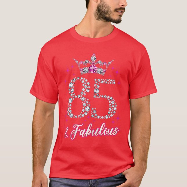 Womens 85 and Fabulous 1935 85Th Birthday Giftee b T-Shirt (Vorderseite)