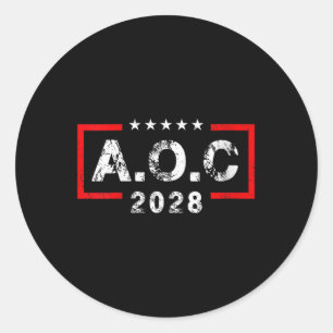 Womens A.o.c Alexandria Ocasio Cortez 2028 for Pre Runder Aufkleber