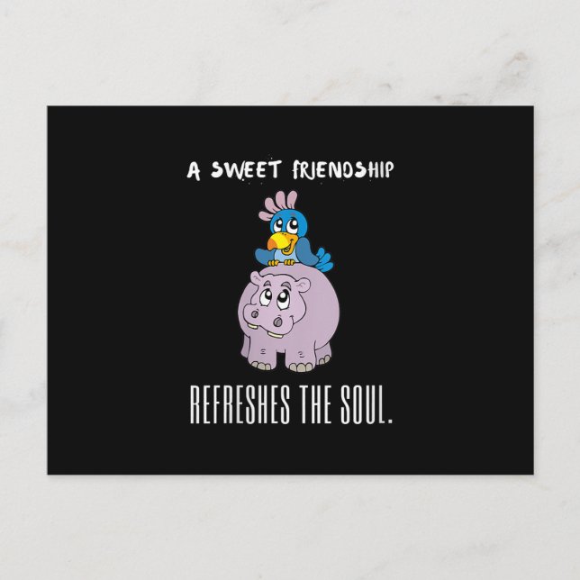 Womens A Sweet Friendship Refreshes Soul Purple Postkarte (Vorderseite)