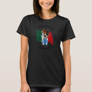 Womens Afro Mexican Aquarius Queen African Mexico T-Shirt
