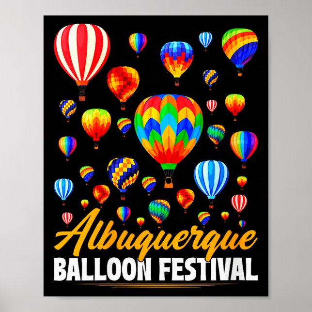 Womens Albuquerque Hot Air Balloon Festival Balloo Poster (Vorne)