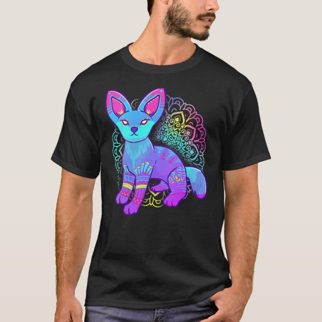 Womens Alebrije Fox Mexican T-Shirt (Vorderseite)