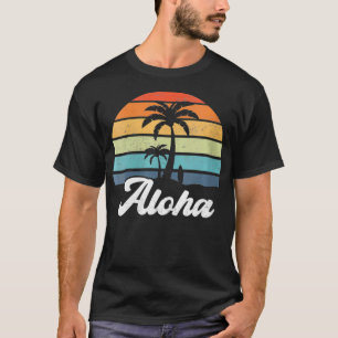 Womens Aloha Hawaii Hawaii Insel Palm Beach Su T-Shirt