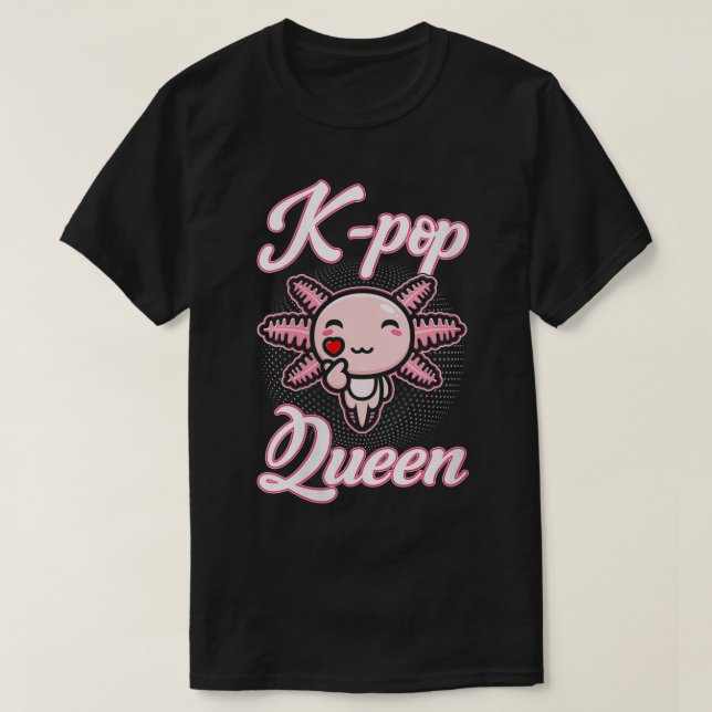 Womens Aolotl KPop Queen KPop Merch VNeck T-Shirt (Design vorne)