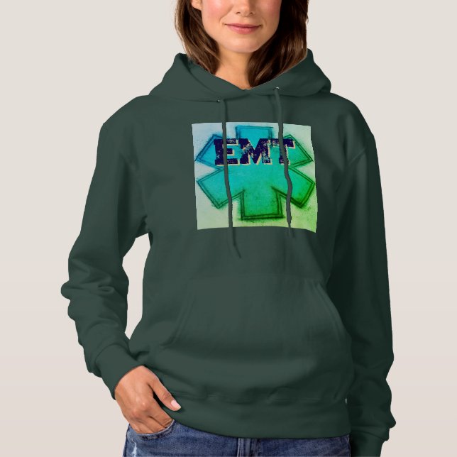 Women's Aqua EMT Hoodie (Vorderseite)