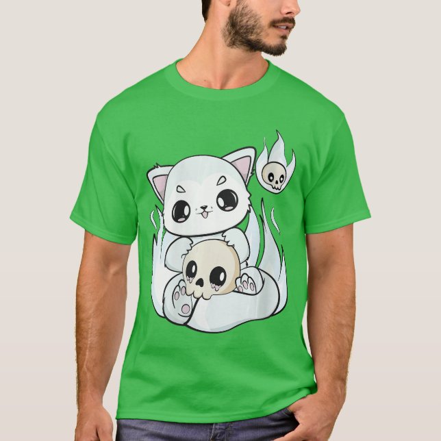 Womens Arctic Fo Plays With Kawaii Halloweenoy For T-Shirt (Vorderseite)
