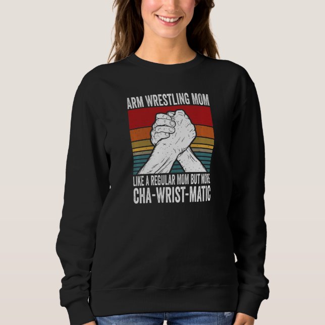 Womens Arm Wrestling Dad & Hand Wrestling Designs  Sweatshirt (Vorderseite)