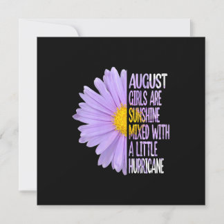 Womens August Birthday Womens Gift Funny Daisy Einladung