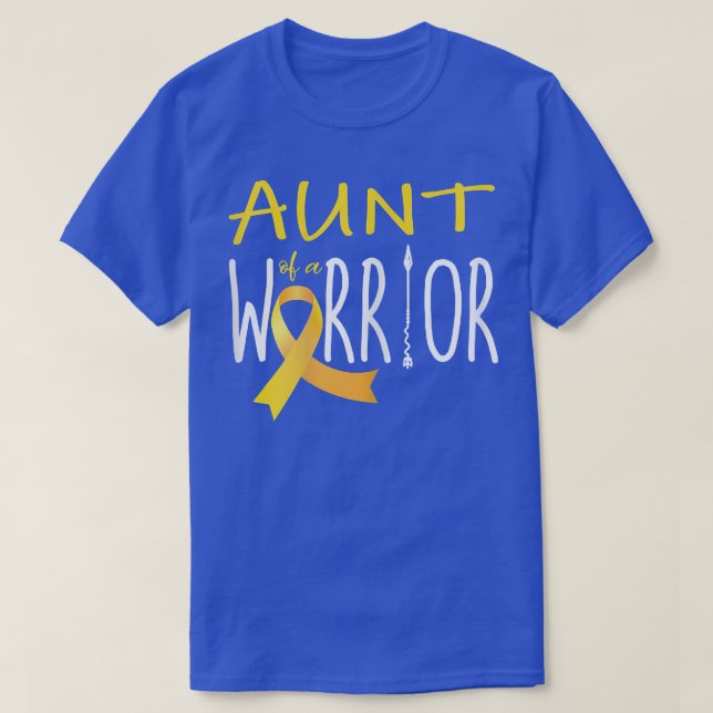 Womens Aunt of a Warrior Childhood Cancer Awarenes T-Shirt (Design vorne)