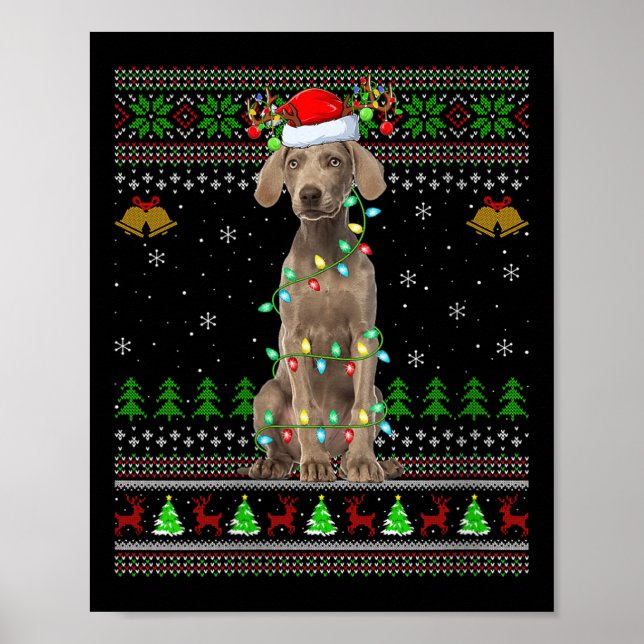 Womens Australian Cattle Dog Ugly Christmas Sweate Poster (Vorne)