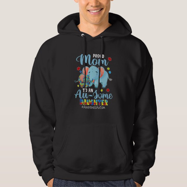 Womens Autism Mom Proud Mom Au Some Awareness Daug Hoodie (Vorderseite)