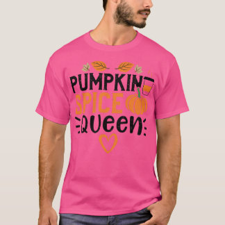 Womens Autumn Pumpkin Spice QueenPumpkin Redewendu T-Shirt