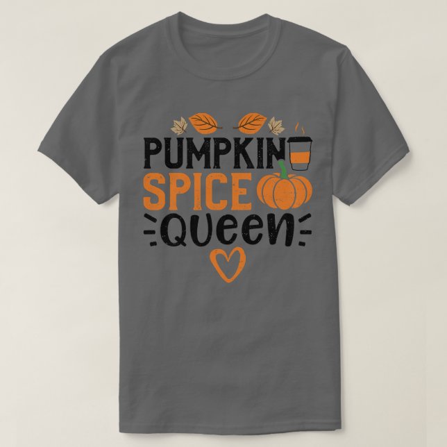 Womens Autumn Pumpkin Spice QueenPumpkin Redewendu T-Shirt (Design vorne)