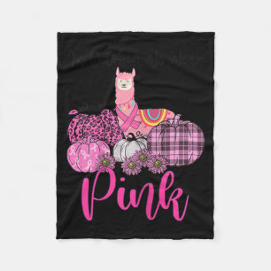 Womens Awareness Lama Im Oktober tragen wir Pink B Fleecedecke