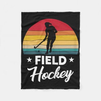 Womens Awesome Field Hockey Player Silhouette Outf Fleecedecke