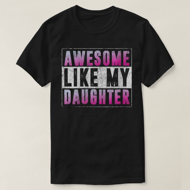 Womens Awesome Like My Daughter Eltern' Day VNeck T-Shirt (Design vorne)