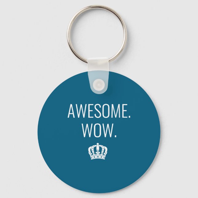 Womens Awesome Wow Funny Quote V-neck  Schlüsselanhänger (Vorderseite)