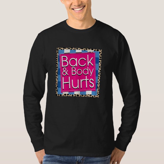 Womens  Back Body Hurts Quote Workout Gym Top 5 (Vorderseite)