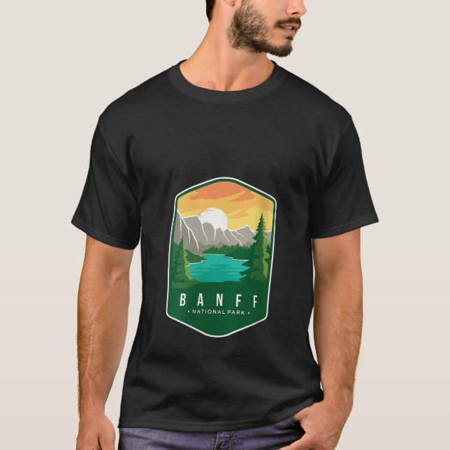 Womens Banff National Park V Neck  T-Shirt (Vorderseite)
