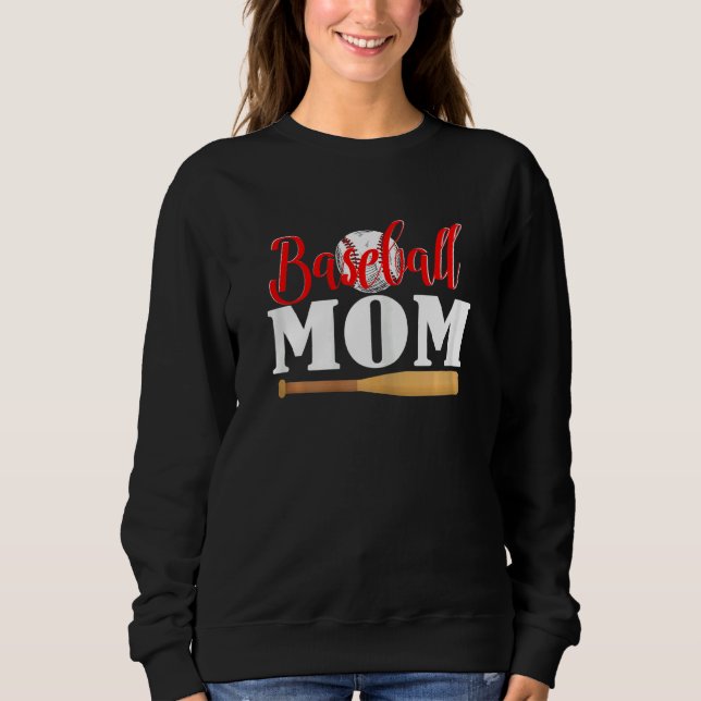 Womens Baseball Mom Mother's Day Sweatshirt (Vorderseite)
