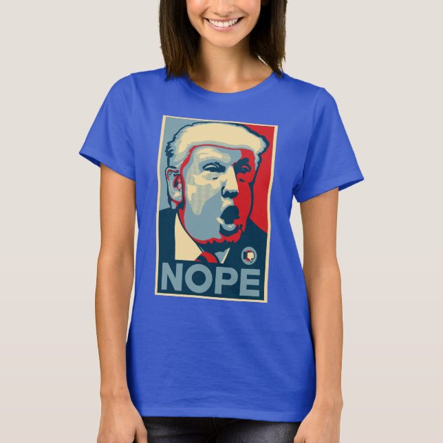 Womens Basic T - Shirt - NOPE - Sky Blue (Vorderseite)