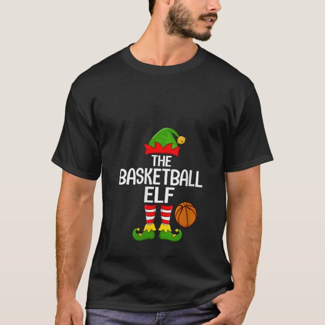 Womens Basketball Elf Xmas Matching Family Elf Squ T-Shirt (Vorderseite)