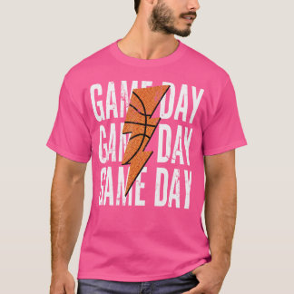 Womens Basketball Mama Leopard Game Day Mother Da T-Shirt