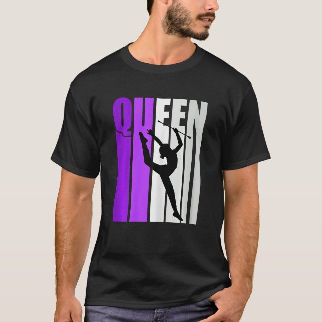 Womens Baton Twirling Queen Mauve Competition Yout T-Shirt (Vorderseite)