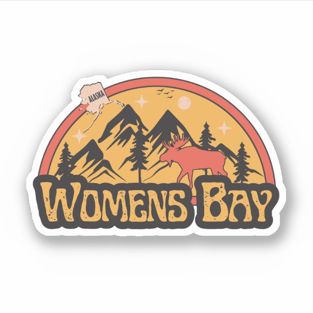 Womens Bay, Alaska Sticker (Vorderseite)