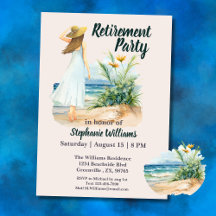 Womens Beach and Blume Themed Retirement Party