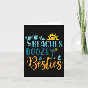 Womens Beaches Boost and Besties Funny Beach Lover Karte