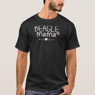 Womens Beagle Mama Beagle Mama Paw Dog T-Shirt
