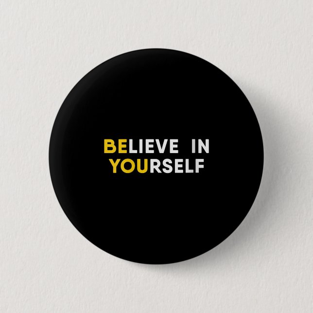 Womens Believe In Yourself Motivation Quote V-neck Button (Vorderseite)