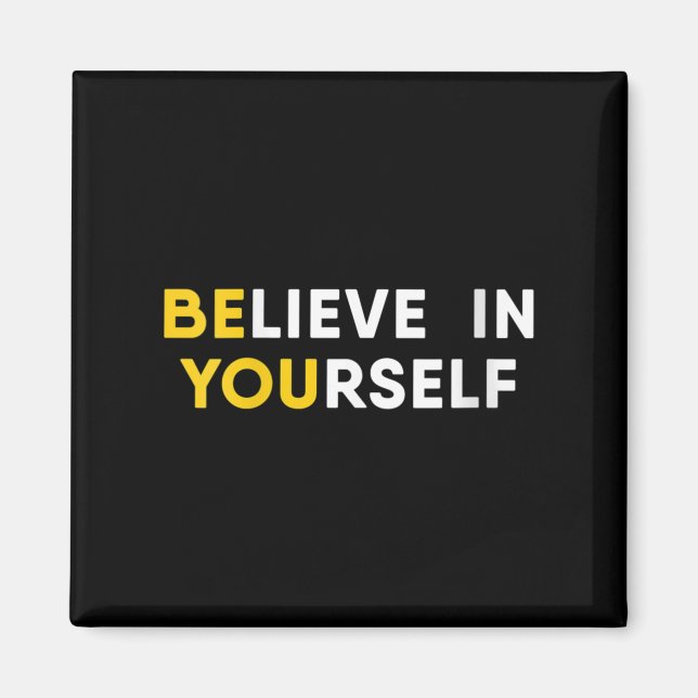 Womens Believe In Yourself Motivation Quote V-neck Magnet (Vorne)