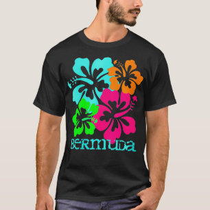 Womens Bermuda Island Beach Tropical Hibisken Trav T-Shirt