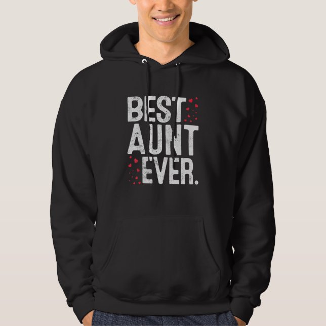 Womens Best Aunt Ever Cute Aunt  Valentines Day Hoodie (Vorderseite)