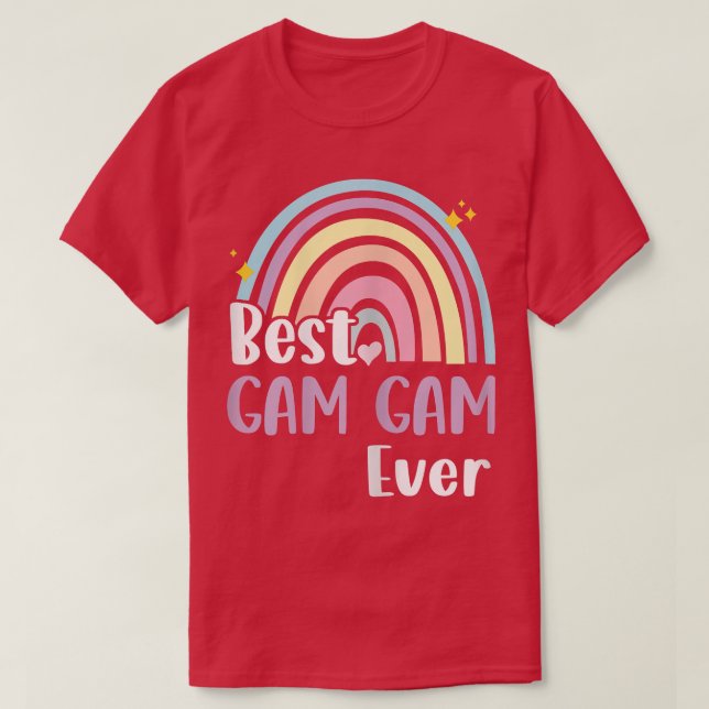 Womens Best Gam Gam Ever Boho Rainbow Funny Mother T-Shirt (Design vorne)