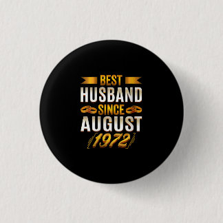 Womens Best Husband Seit August 1972 - Funny 48. Button