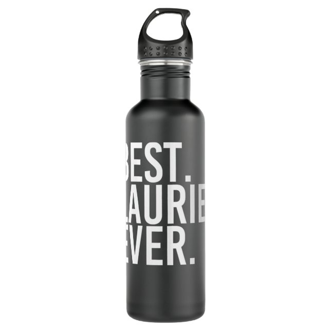 Womens BEST. LAURIE. JE. Geschenkname Funny Person Edelstahlflasche (Vorderseite)