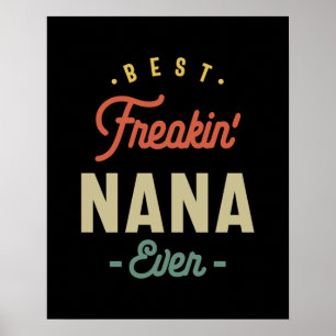 Womens Best Nana je Oma-Geschenk Poster