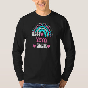 Womens Best Yaya je Groovy Niedlich Leopard Rainbo T-Shirt
