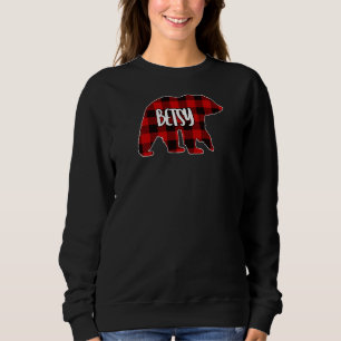 Womens Betsy Bar Custom Red Buffalo Kariert Christ Sweatshirt