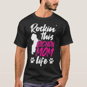 Womens Bichon Frise Bichon Mama T-Shirt für Hundeb