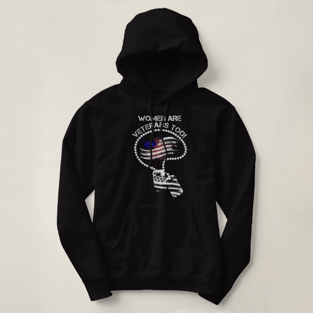 Womens bin ich eine Mama Oma und ein Veteran Nicht Hoodie (Design vorne)
