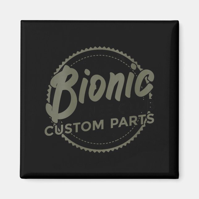 Womens Bionic Knee Club Parts Funny Knee Replaceme Magnet (Vorne)