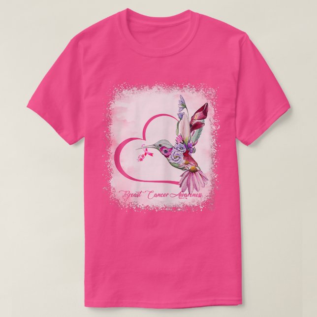 Womens Bird Heart Ribbon Sonnenblume gebleicht Bru T-Shirt (Design vorne)