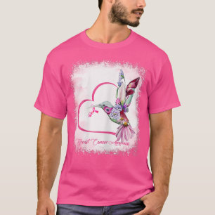 Womens Bird Heart Ribbon Sonnenblume gebleicht Bru T-Shirt