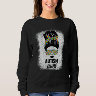 Womens Black Autismus Tante Autissis Awareness Aun Sweatshirt
